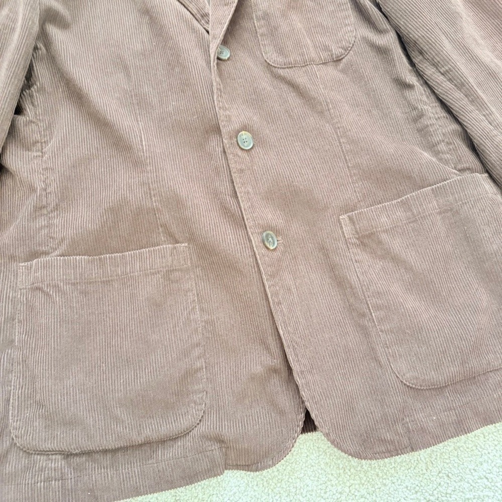 Daniel Cremieux Corduroy Blazer Mens XL Brown Academia 3 Button Jacket - Picture 3 of 8